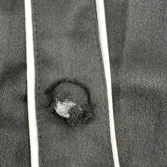 Venus Women's Size Large Sleep Pants And Shirt Black New Button Has Cloth Ripped - Picture 3 of 16